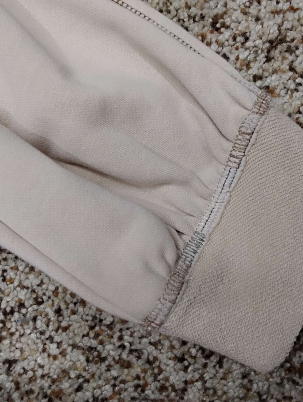 3975 Size Small/med Rare Raw Light Beige Collared Pullover & Shorts Set - Picture 4 of 9